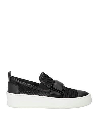 SERGIO ROSSI Sneakers Black Textile fibers, Leather