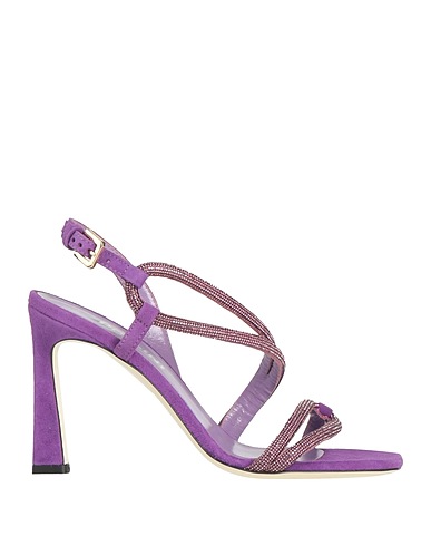 POLLINI Sandali Viola scuro Pelle