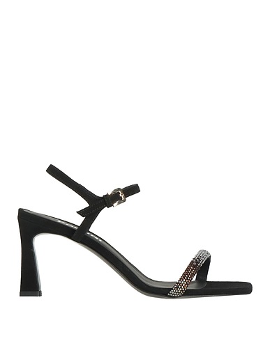 POLLINI Sandals Black Leather