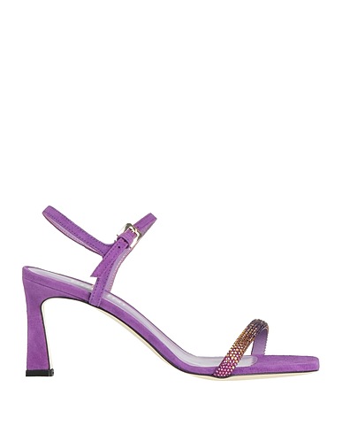 POLLINI Sandali Viola scuro Pelle