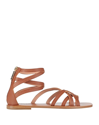 POLLINI Sandals Tan Calfskin