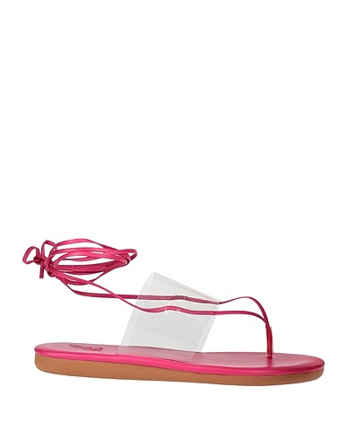 ANCIENT GREEK SANDALS Flip flops Fuchsia Leather, Plastic
