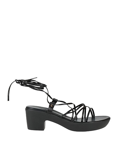 ANCIENT GREEK SANDALS Sandali Nero Fibre tessili