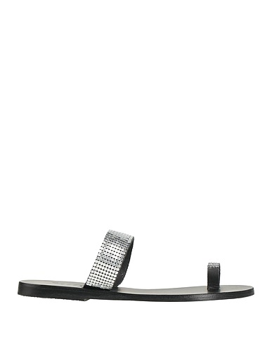 ANCIENT GREEK SANDALS Flip flops Black Leather