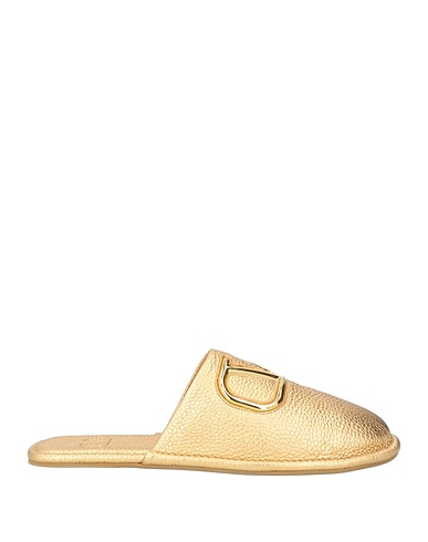 VALENTINO GARAVANI Slides and slippers Gold Leather
