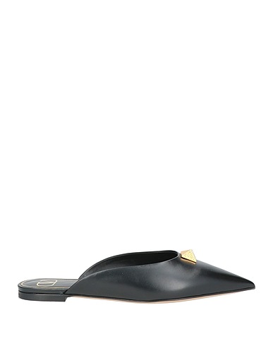 VALENTINO GARAVANI Mules and clogs Black Leather