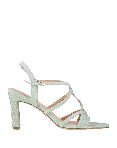 MENBUR Sandals Light green Textile fibers