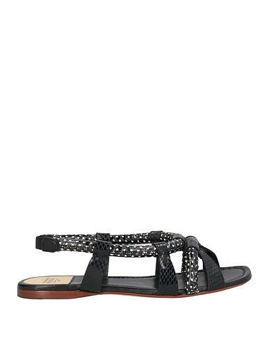FRANCESCO RUSSO Sandals Black Leather