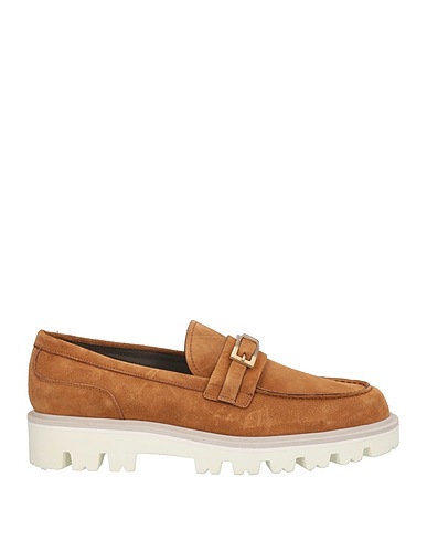 SERGIO ROSSI Loafers Camel Leather