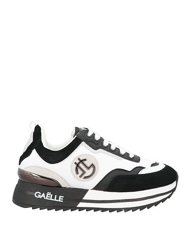 GAëLLE Paris Sneakers White Leather, Textile fibres