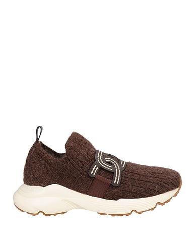 TOD'S Sneakers Chocolate brown Textile fibers, Leather