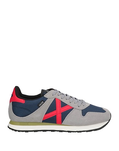 MUNICH Sneakers Navy blue Leather, Textile fibres