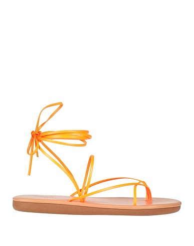 ANCIENT GREEK SANDALS Flip flops Orange Leather