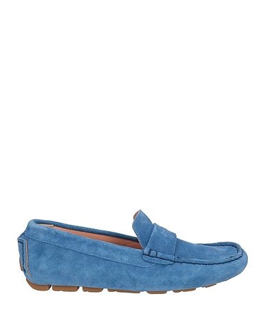 POLLINI Loafers Light blue Leather
