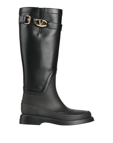 VALENTINO GARAVANI Boots Black Leather, Rubber