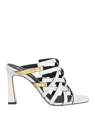 POLLINI Sandals White Calfskin