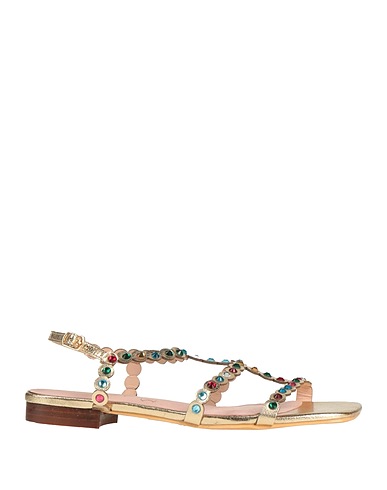 AZAREY Sandals Gold Textile fibres