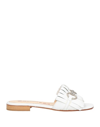 POSITANO IN LOVE Sandals White Leather