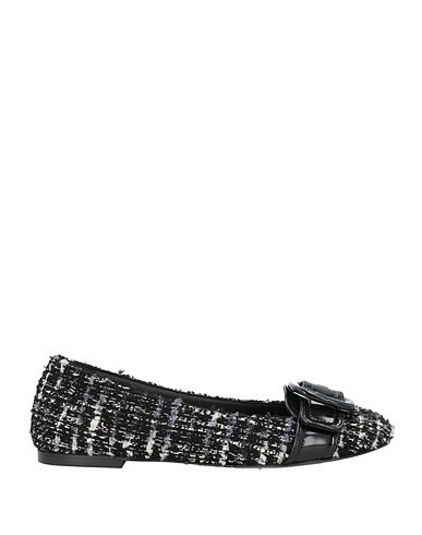OVYÉ Loafers Black Textile fibres