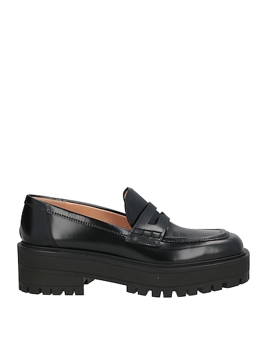 GIANVITO ROSSI Loafers NERO Leather