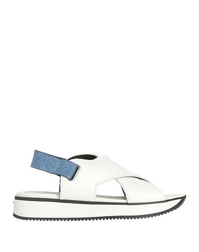 POLLINI Sandals White Leather