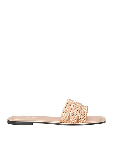 POLLINI Sandals Rose gold Polyurethane