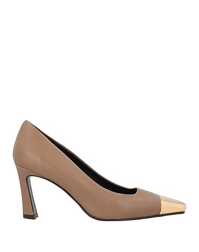 OVYÉ Pump PLAYLIST Khaki Leather, Metal