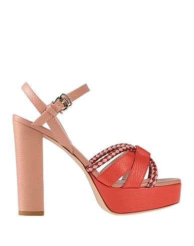 POLLINI Sandals Coral Leather