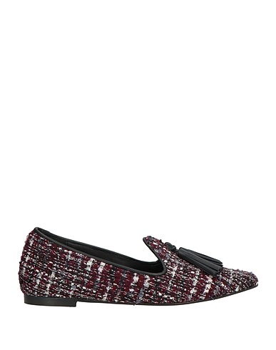 OVYÉ Loafers Burgundy Textile fibres