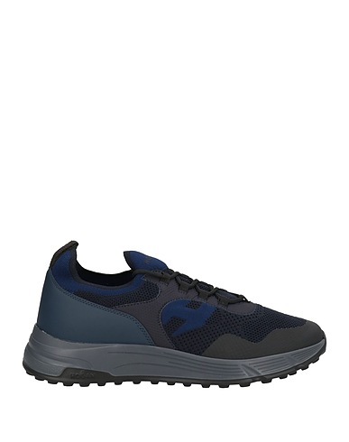HOGAN Sneakers Bleu marine Cuir, Fibres textiles