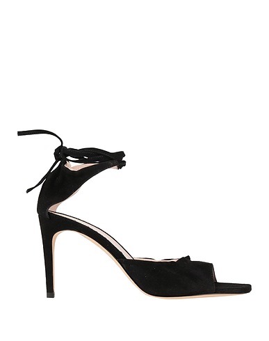 POLLINI Sandals Black Leather