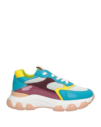 HOGAN Sneakers #SPECIALMADEUPCYCLED LIMITED EDITION Turchese Pelle, Fibre tessili