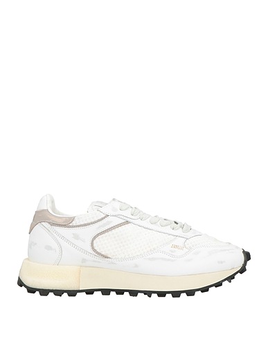AKMAN Sneakers White Leather, Textile fibres