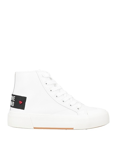 LOVE MOSCHINO Sneakers Bianco Pelle, Fibre tessili