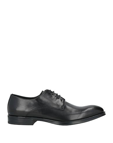 SERGIO ROSSI Laced shoes Black Leather