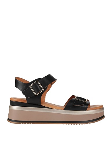 INUOVO Sandals Black Leather