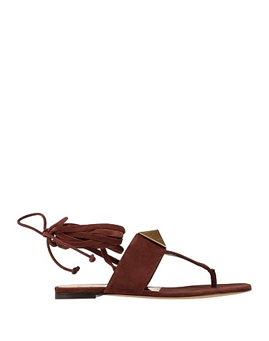 VALENTINO GARAVANI Flip flops Chocolate brown Leather