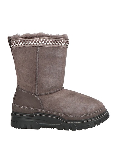 UGG Ankle boot Grey Leather, Textile fibres