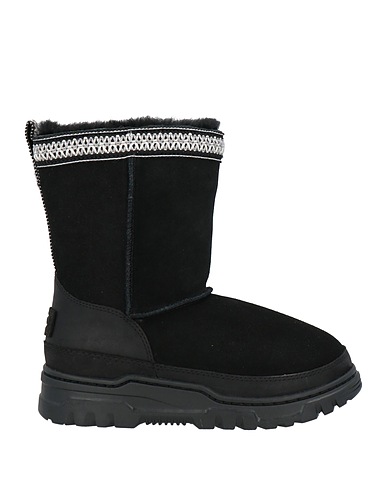UGG Ankle boot Black Leather, Textile fibres
