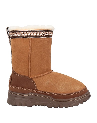 UGG Ankle boot Camel Leather, Textile fibres