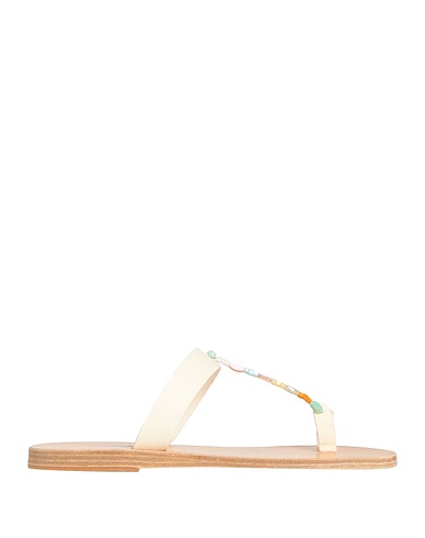 ANCIENT GREEK SANDALS Flip flops Ivory Leather