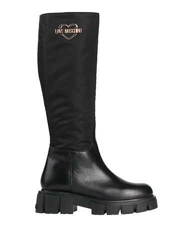 LOVE MOSCHINO Boots Black Calfskin, Nylon