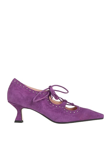 ANNA F. Pump Dark purple Leather