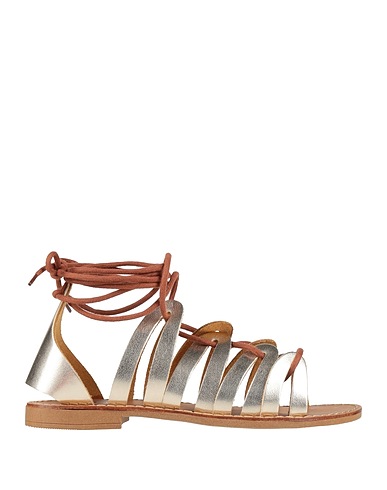 OVYÉ Sandalen Platin Gewebefasern