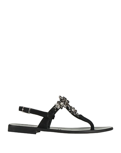 POSITANO Flip flops Black Leather