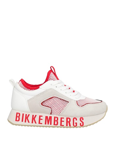 BIKKEMBERGS Sneakers White Textile fibres, Leather