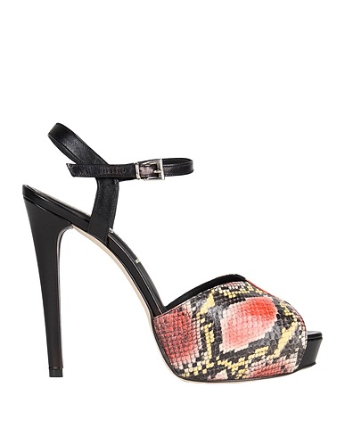 FRANCO COLLI Sandals Black Leather