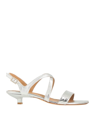 FRANCO COLLI Sandals Silver Leather