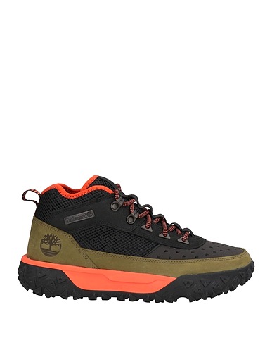 TIMBERLAND Ankle boot Black Leather, Textile fibres