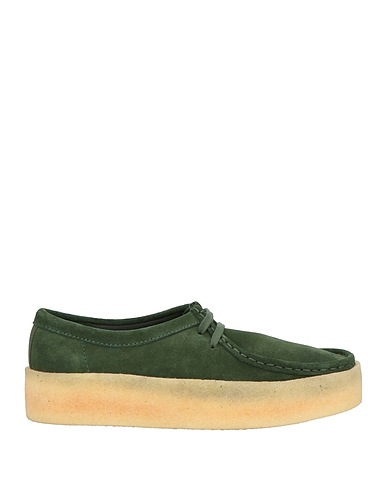 CLARKS ORIGINALS Stringate Verde Pelle